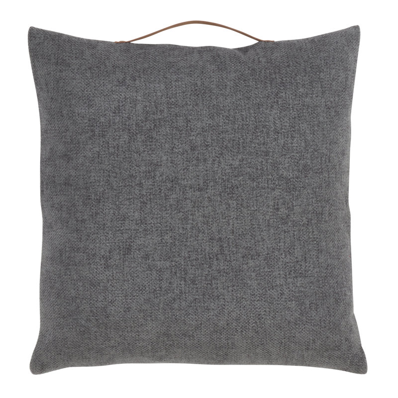Porter Chenille Throw Pillow, Slate