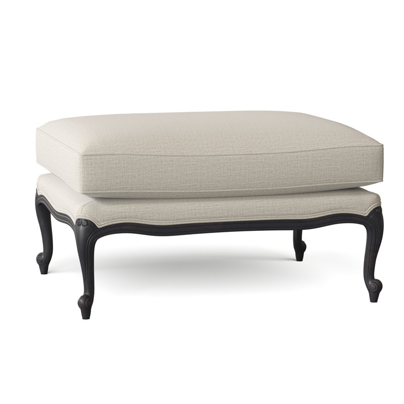 St. Helena Ottoman, Espresso, Filigree Ivory