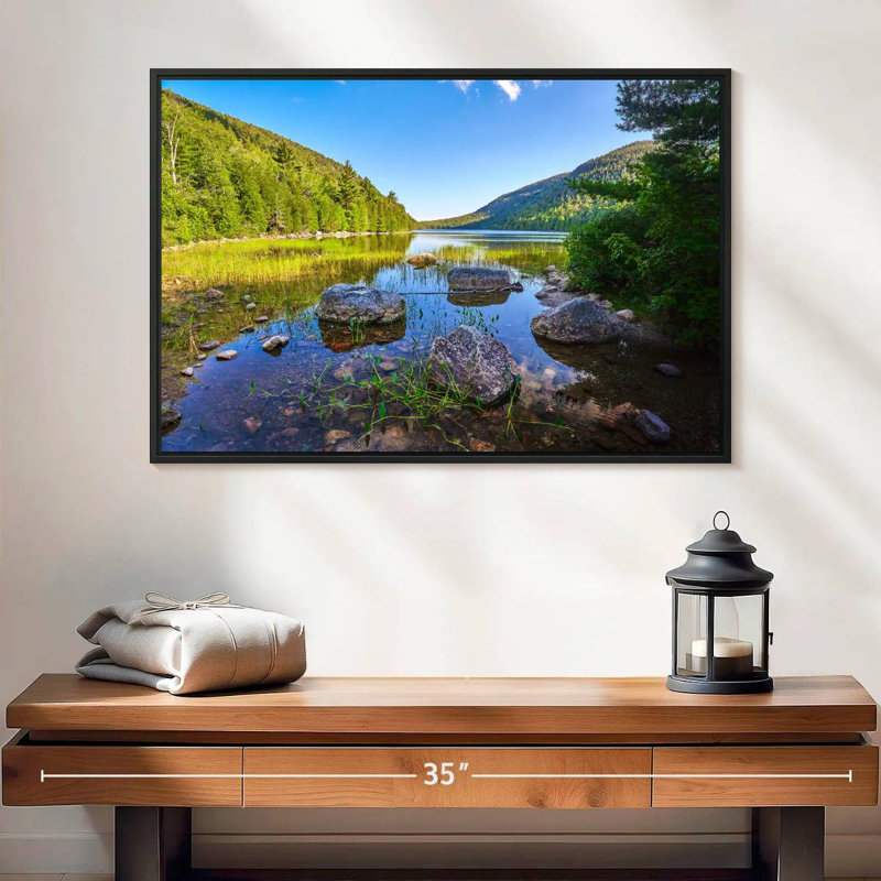 Eagle Lake, 25" X 17", Floating Frame Black