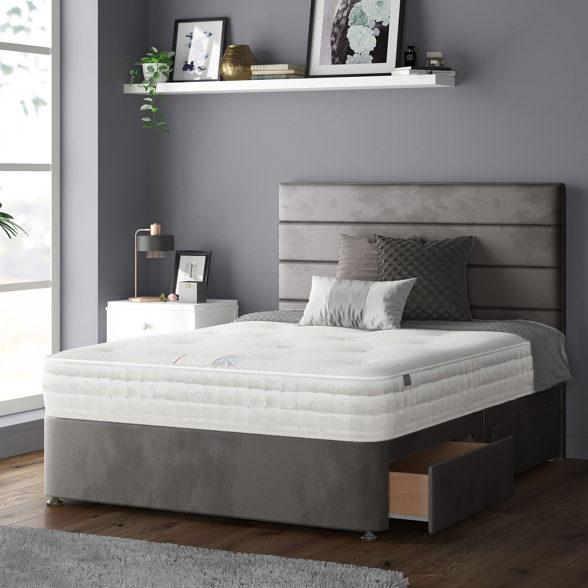 Floor standing deals headboard double