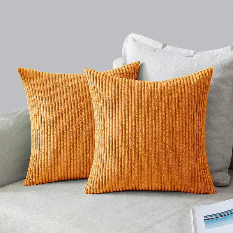 Cotton Square Cushion, Orange