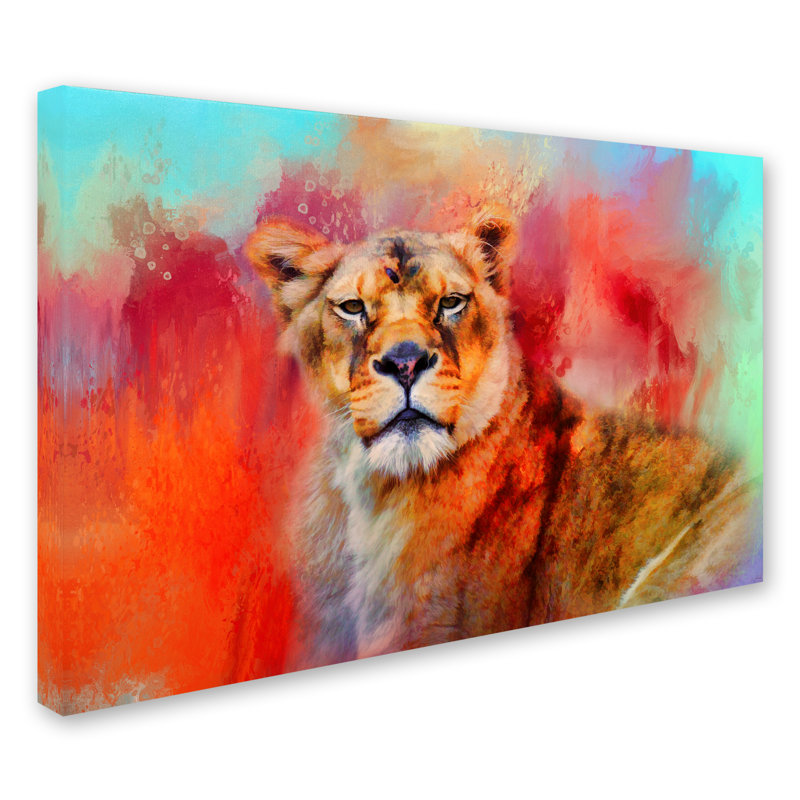 « lionesss », reproduction d’impression sur toile tendue, H 22 po x l 32 po