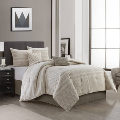 Cleluya 6 Piece Geometric Comforter Set
