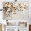 Fleurs de cerisier blanc orange et botanique II - ensemble d'art mural fleurs de cerisier-107212515-107212518