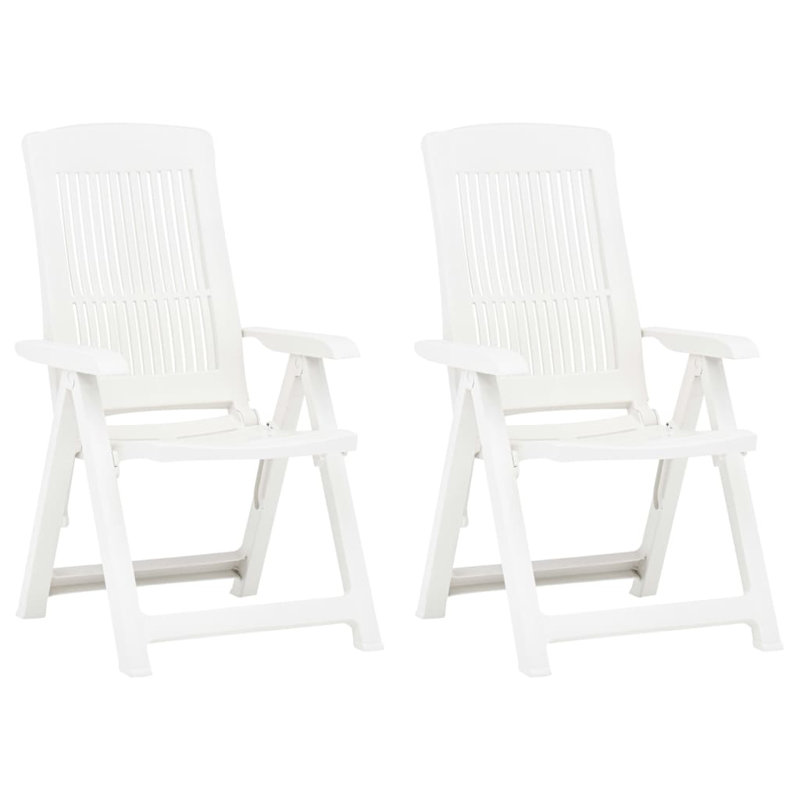 Carousel Garden Reclining Chairs Plastic, White