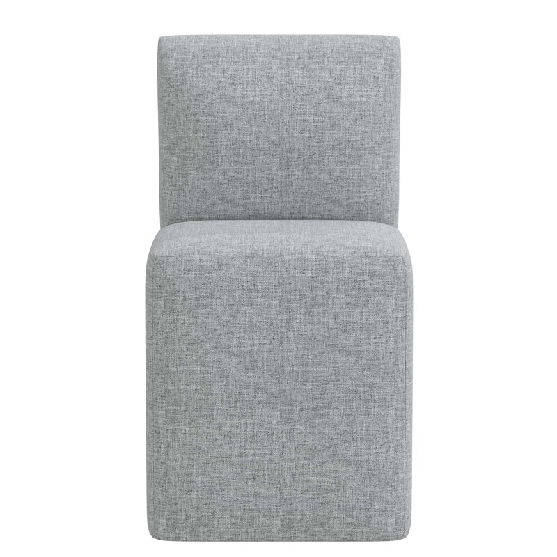 Mendy Upholstered Dining Chair, Zuma Pumice Textured Linen