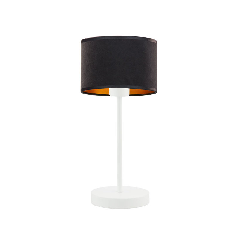Letina Metal Desk Lamp, White, Black/Gold