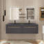 59.05'' Double Bathroom Vanity with Solid Surface Top-896548076