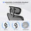 Chaise de bureau ergonomique, chaise de bureau en filet avec support lombaire réglable et appui-tête-1993973437