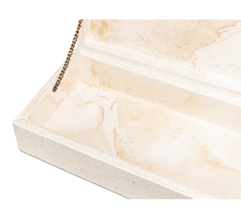 Gatsburg Handmade Decorative Box, White