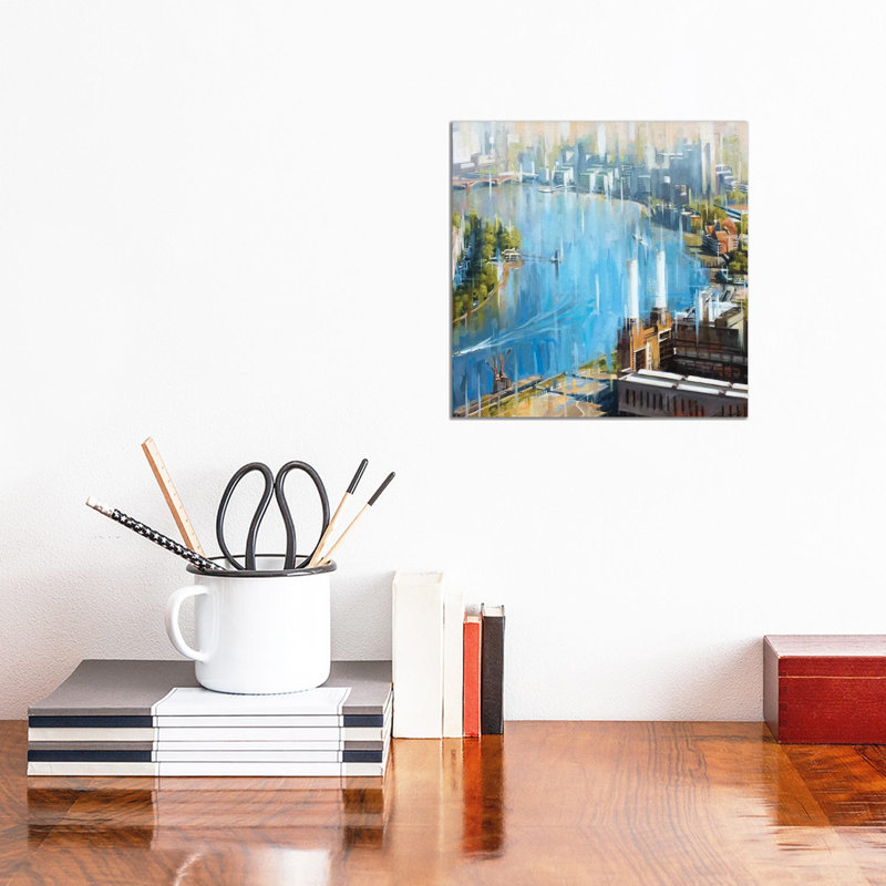 Downstream From Battersea by Johnny Morant - Wrapped Canvas Gallery-Wrapped Canvas Giclée, 30.48cm H x 30.48cm W