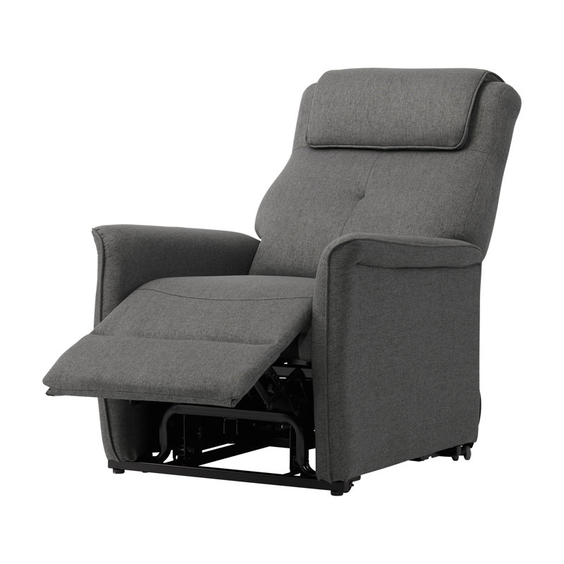 Fauteuil inclinable électrique oscillant de 31 po de largeur, 100% polyester gris