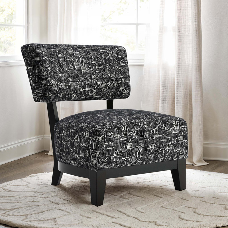 Chaise d'appoint de style contemporain, Noir