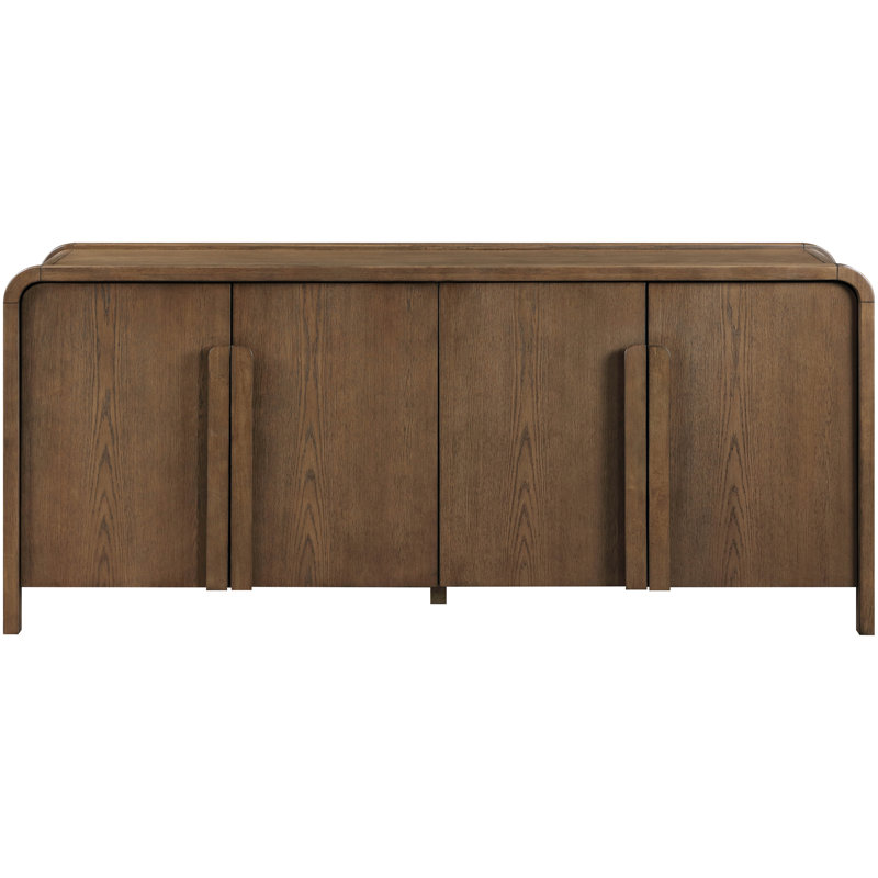 Buffet / placage en chêne massif Esai, Brun