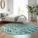 Premium Machine Washable Cerrito Teal Rug
