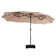 Yuliana 180'' x 108'' Rectangular Lighted Market Umbrella with Weighted Base