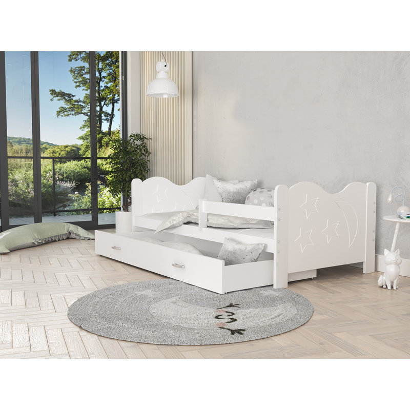 European Toddler (80 x 160cm) Drawer Standard Beds Bed, White, No