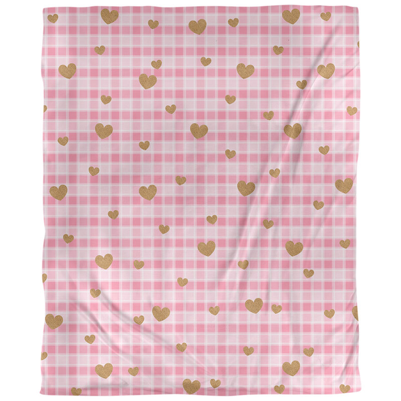 Tissu de la st valentin, Or, L 60 po x l 36 po, Polyester filé