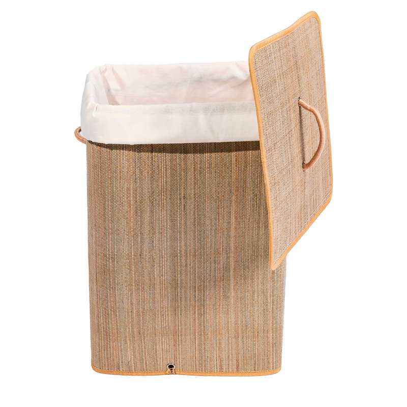 	 Panier à linge carré pliable imperméable avec couvercle et poignées Square Mendong