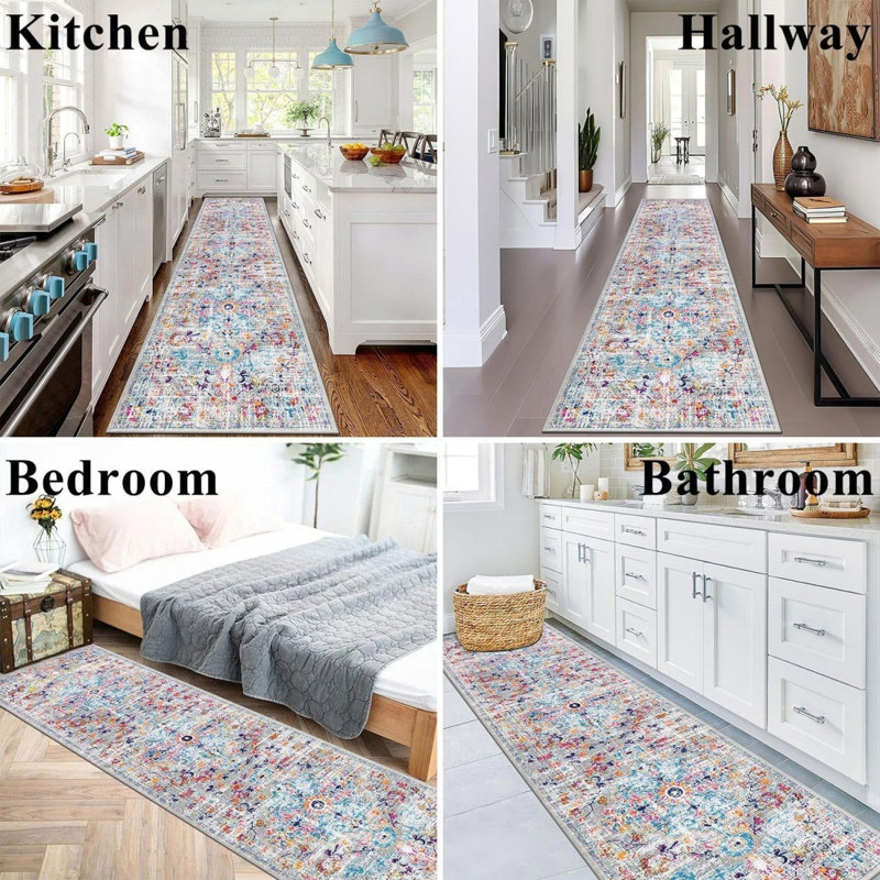 Rectangle 60 cm x 240 cm Ikat Area Rug