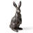 23''H MGO Bronze Standing Rabbit Statue