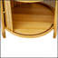 Table basse ronde pivotante moderne en rotin avec rangement dissimulé, idéale pour les espaces de vie élégants et fonctionnels.