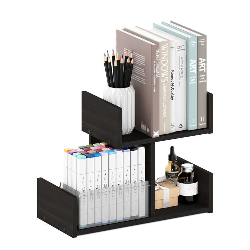 Hermite Manufactured Wood Desk Organizer, Espresso