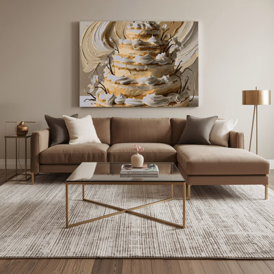 Art mural sur toile, Desserts à la vanille, beige