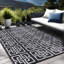 Tapis intérieur / extérieur noir / blanc Aldo-70160289