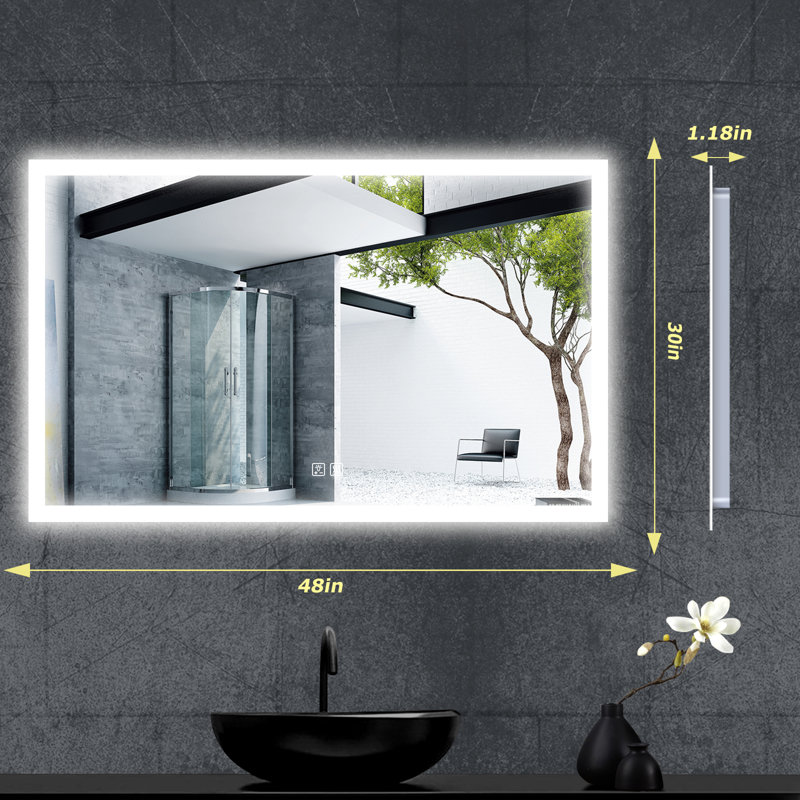 Naliyah Flat Wall Mirror, 48" x 30"