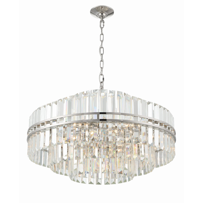 16 Light Polished Nickel Chandelier