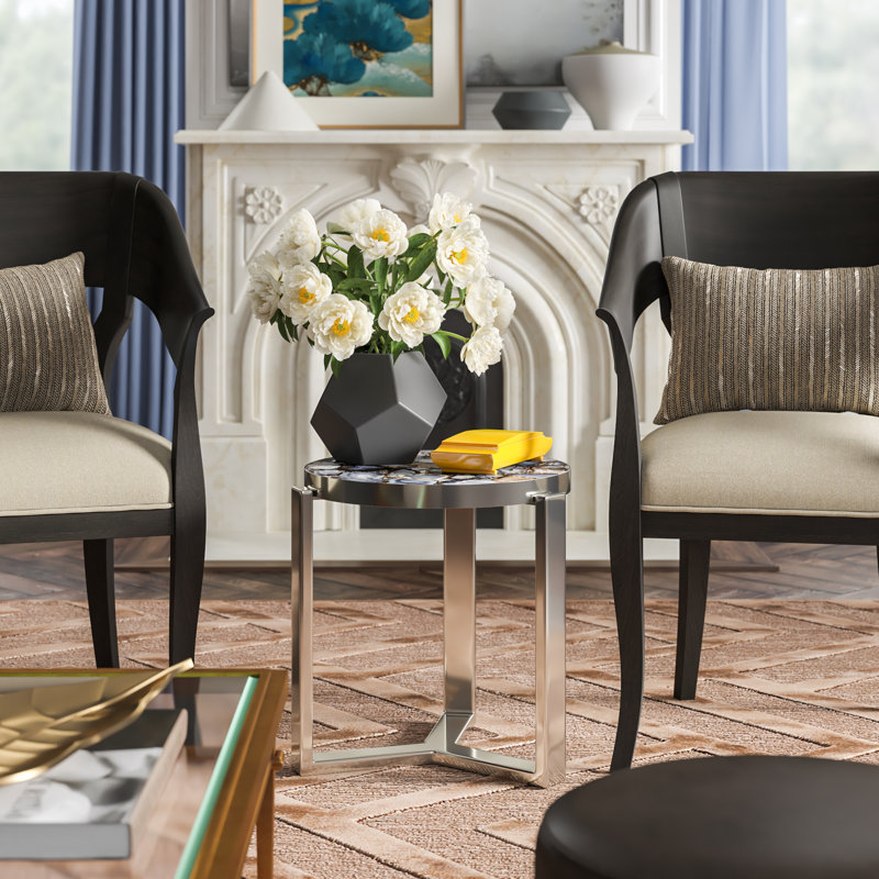 Geodance Stone End Table