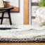 Tapis en laine / coton tissé à la main Vermont en gris / noir / ivoire-327073266