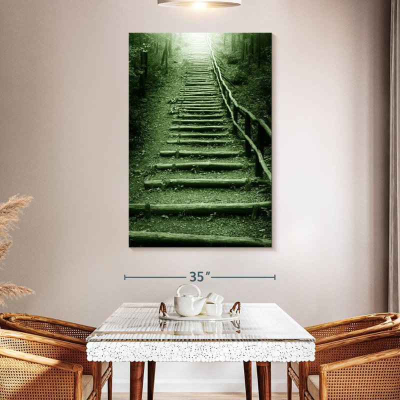 Lilie Forest Staircase, 51" H x 34" W