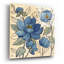 «Spring Lace Floral IV Dark Blue» par Silvia Vassileva, art mural en verre acrylique-1833125414