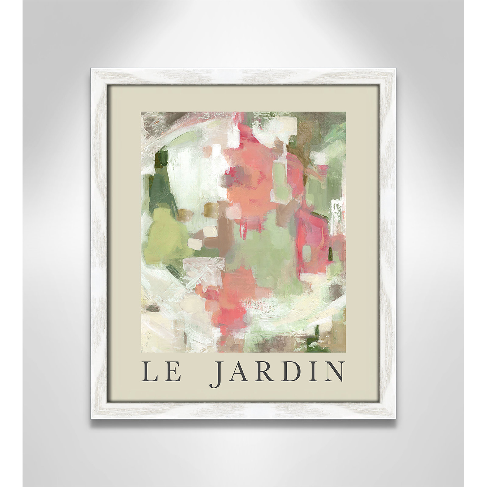 Riya "Le Jardin" Print by Carol Robinson, White Single Picture Frame, No, 15" H x 13" W x 0.75" D