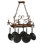 Handforged Oval Handcrafted 6 Light Pot Rack