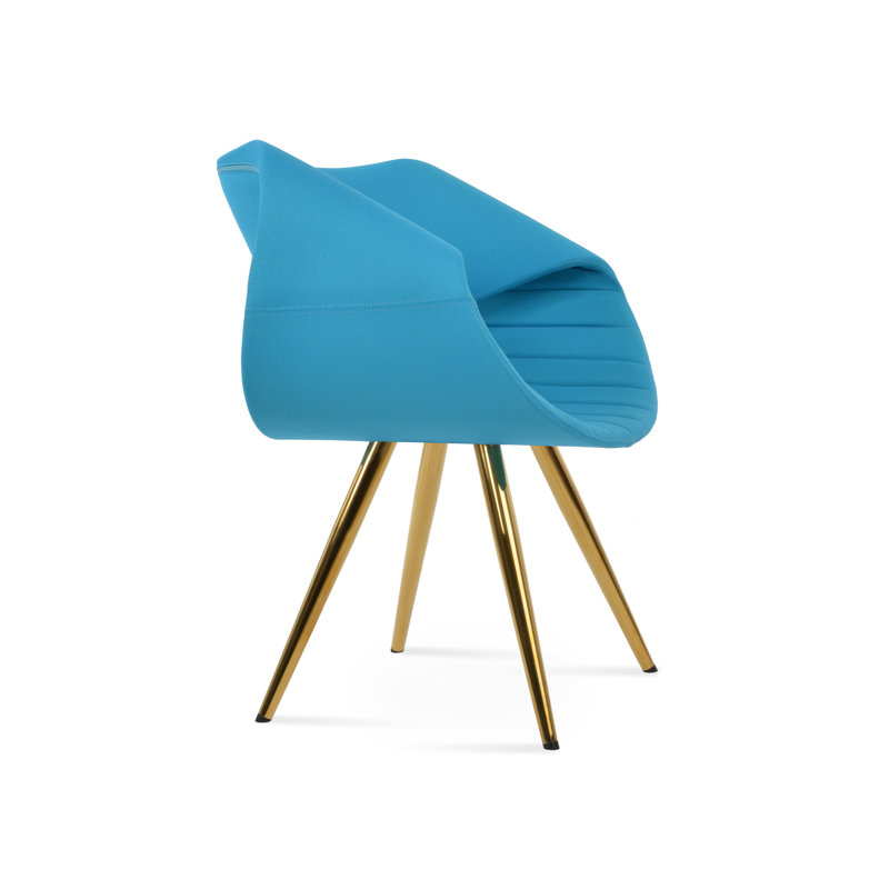 Fauteuil Seminyak Star, Turquoise, Or