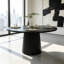 47" Modern Farmhouse Round Dining Table with Fluted Pedestal Base, Seats 4