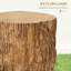 Tabouret en béton en forme d'arbre, table décorative à plateau rond, finition naturelle, pour intérieur et extérieur, robuste, supporte jusqu'à 90 kg, plateau imitation bois, diamètre 37 cm
