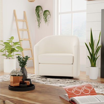 Balram Upholstered Swivel Armchair