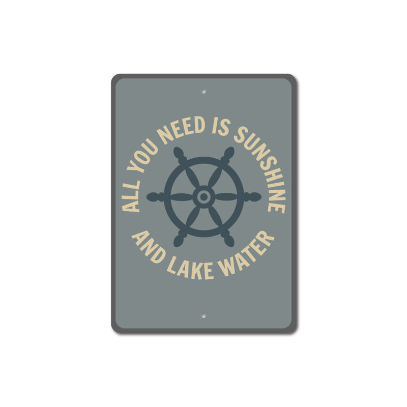 Plaque en aluminium Lake, H 18 po x l 12 po x P 0,06 po