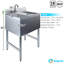 24 in. x 19 in. One Compartment Underbar Sink With Right Drainboard And Faucet