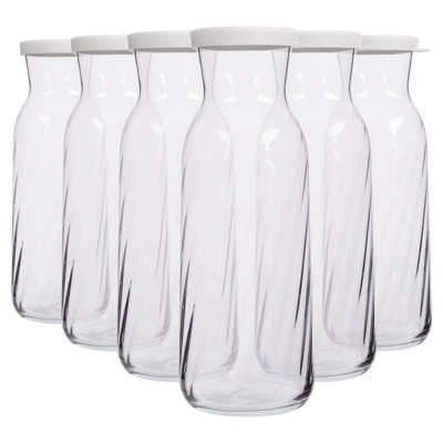 LAV - Fonte Optic Glass Carafes - 1.2L - White Lid