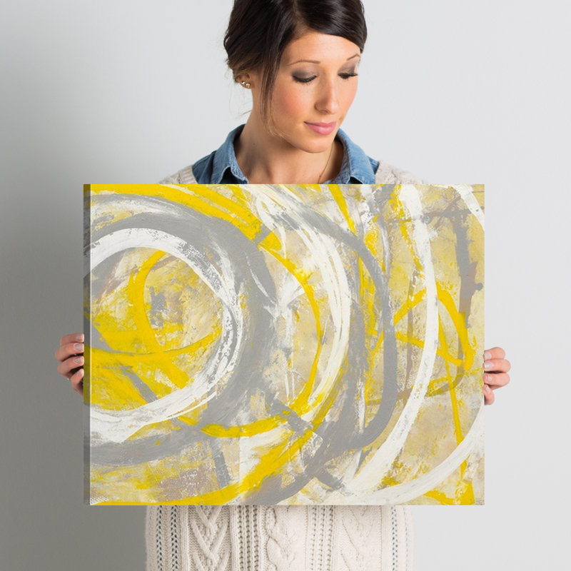 'Yellow Aura' Graphic Art Print, 16 H x 20 W x 1.5 D, Canvas