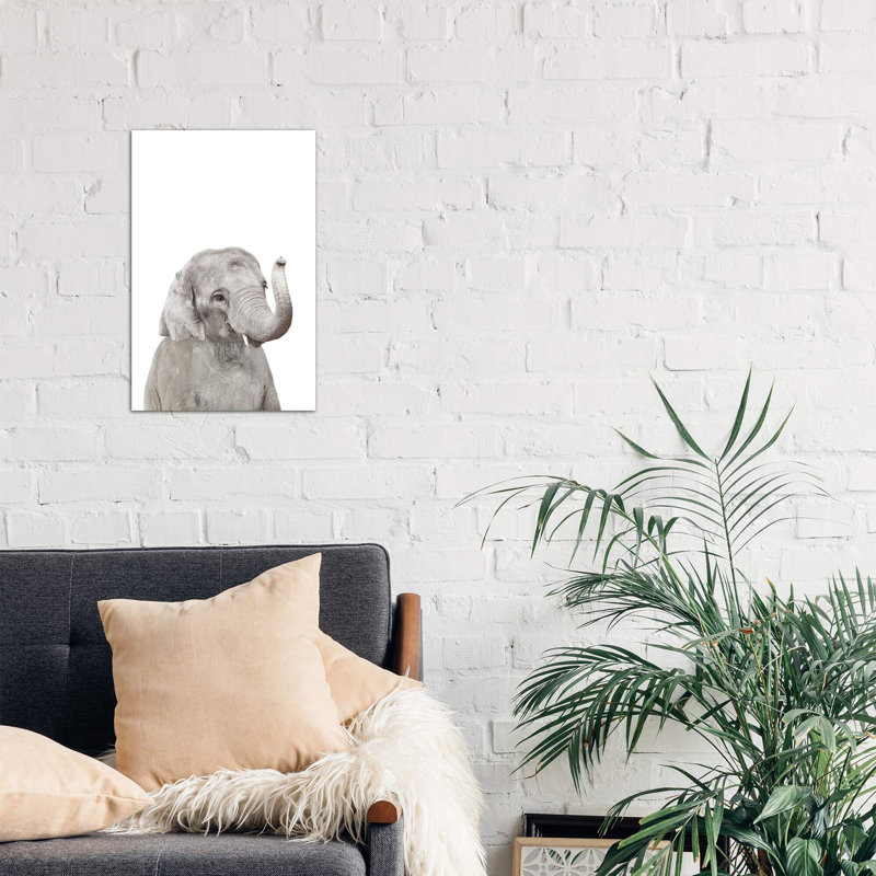 Baby Elephant - Wrapped Canvas Print, 66.04 cm H x 45.72 cm W x 1.91 cm D