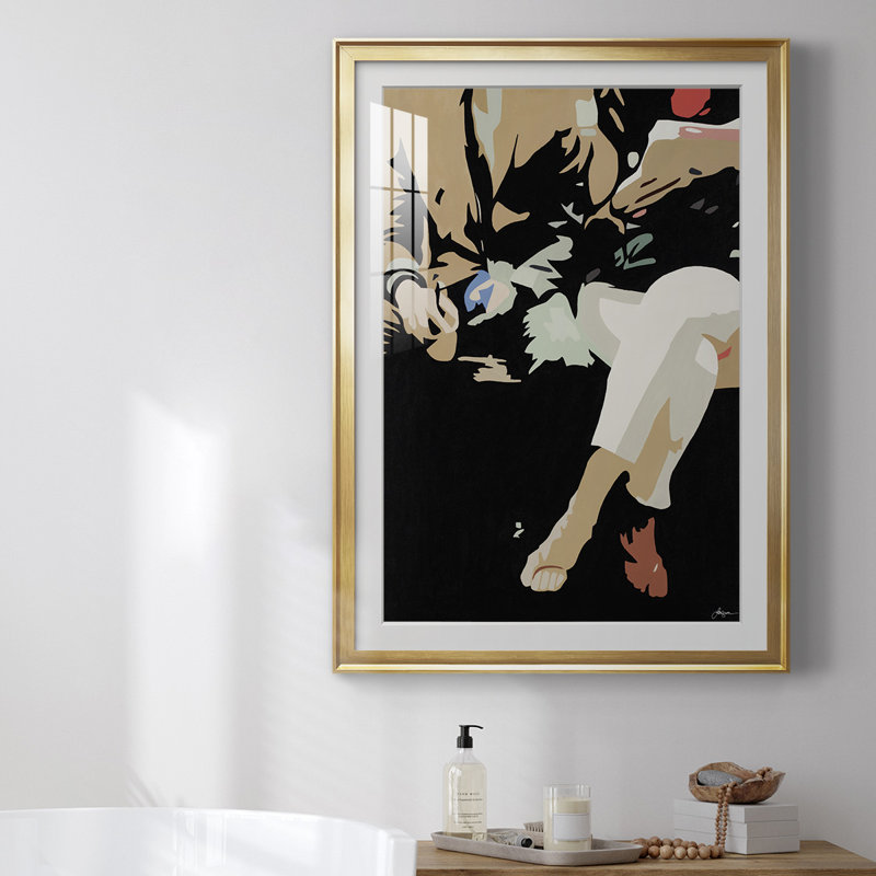 39_Them # 4, reproduction encadrée de qualité supérieure - prête à être accrochée, Cadre doré, L 30,5 po x H 42,5 po