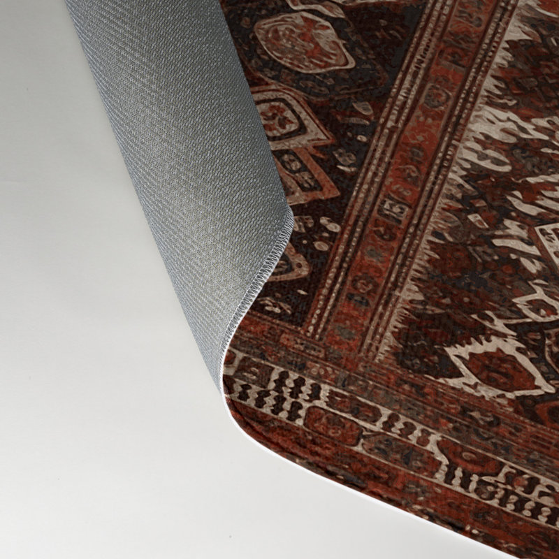 Turkish Brown Indoor and Outdoor Area Rug, Rectangle 3' x 5'
