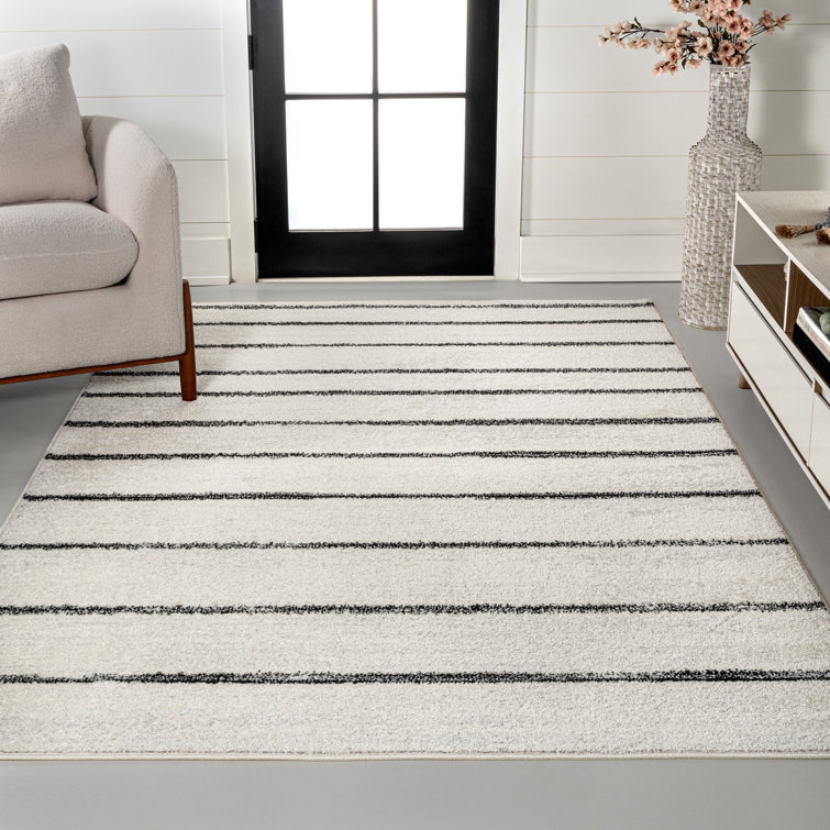 Melvis Minimalist Stripe Cream/Black Rug