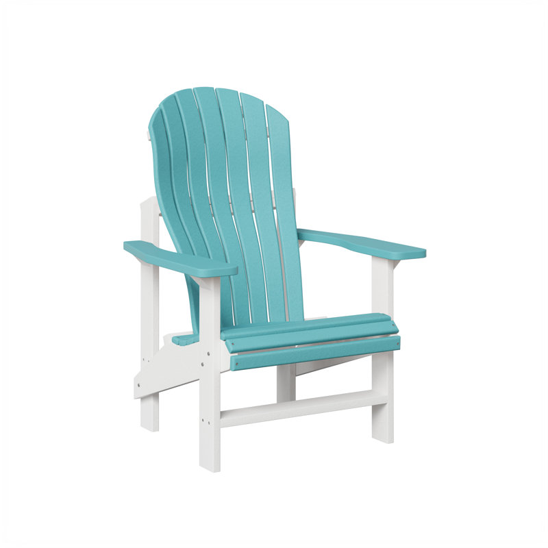 Chaise Adirondack droite Berlin Gardens, Bleu Aruba avec blanc